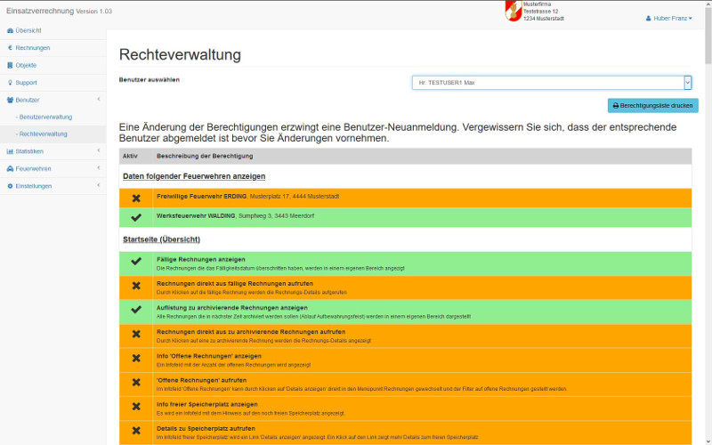 Rechteverwaltung